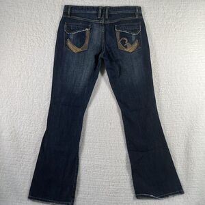 Buffalo Jeans David Bitton Blue Faded Wash TILLY Distressed Boot Cut Denim Sz 31